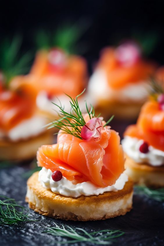 canapes plating