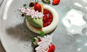 dessert plating